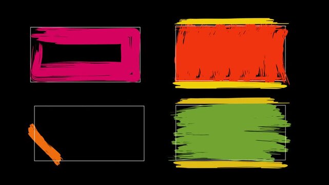 Animated paint lower thirds with alpha channel.