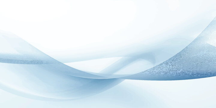 Abstract blue wave background featuring a smooth vector design with soft flowing curves and artistic light lines for a modern sea motion backdrop