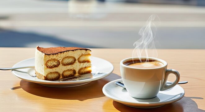 Tiramisu With Espresso Shot, Perfect Coffee Pairing, Lively Feel