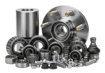 A comprehensive collection of various automotive bearings and components