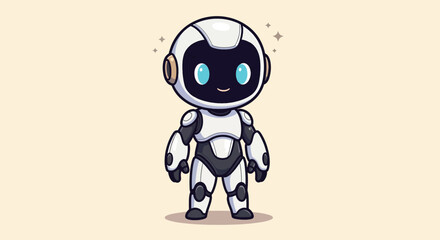 Cute Robot Character Design.