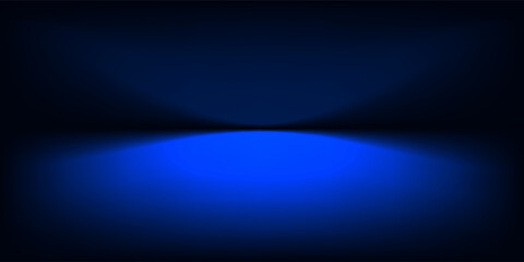smooth gradient dark blue light studio room with copy space for you design background