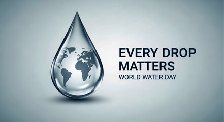 Fototapeta premium Every Drop Matters on World Water Day Cherishing Our Precious Water Resources for a Sustainable Future