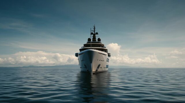 Luxury yacht hero shot for charter and travel marketing