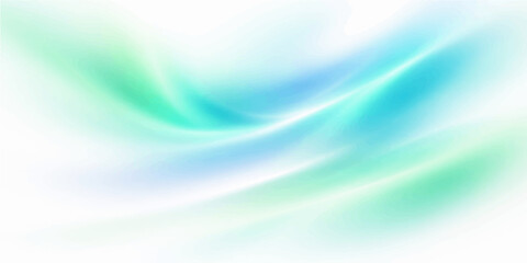 Obraz premium A bright abstract blue and green background features smooth flowing waves and soft light patterns in a vibrant vector illustration design with a motion blur texture