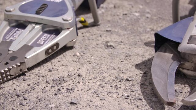 Firefighter tools for rescue in car accident