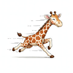 Obraz premium Cute giraffe watercolor clipart