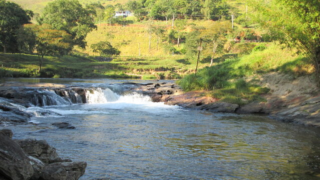 Lidice waterfall in Pirai River, Rio Claro,  State of Rio de Janeiro, Brazil.