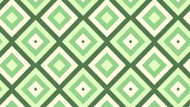 Minimalist Pulsing Diamond Shapes Motion Graphics Loop (Matcha)