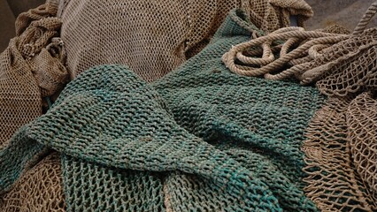 fishing nets and ropes background