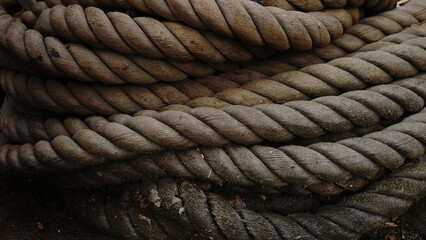 texture of worn ropes as a background