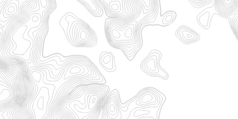 Topographic seamless map pattern with contour lines. Abstract geographic elevation design, lines sea map modern white background. © coal digger