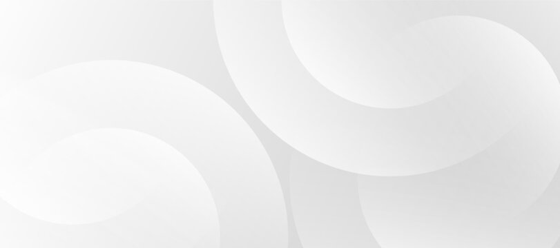 Abstract white circular shapes in a minimalist composition, viewed from directly above, creating a clean and simple design,