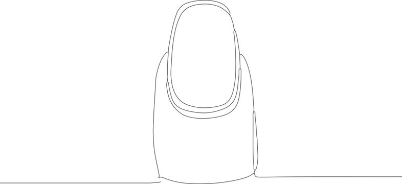 Simple Outline Continuous Line Drawing of Finger Nail Body Part