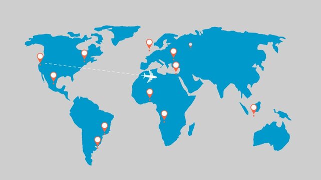 An Animation of Global Travel Routes and International Connections