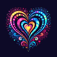 Bright Abstract Decorative Heart