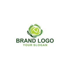 cabbage vegetables logo vector illustration