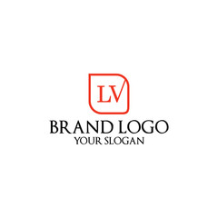 latter LV logo vector illustration