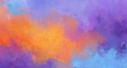 Fototapeta premium Dynamic Abstract Brush Strokes in Orange Purple Pink Blue, Vibrant Motion, Modern Artistic Background Design Texture 