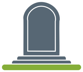 Simple Illustration of a Gravestone for Remembrance and Memorial.
