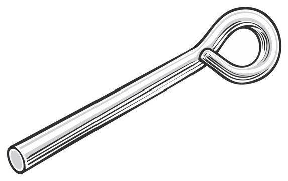 Metal cotter pin with loop for fastening and securing applications