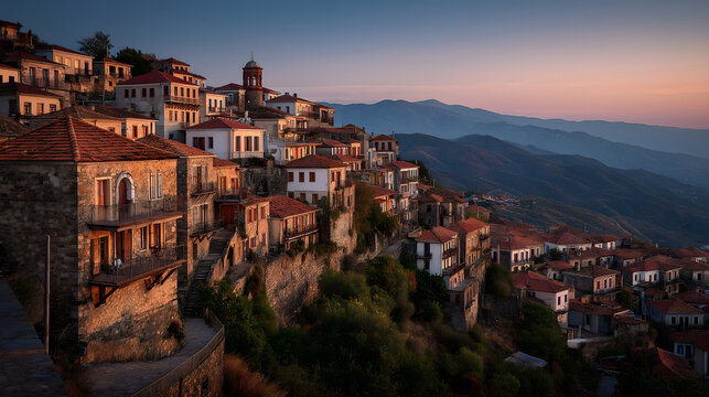 The Majestic Peaks and Lush Valleys of the Pindus Mountains in Northern Greece