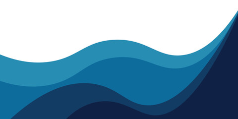 Fototapeta premium Sea waves layered vector background illustration
