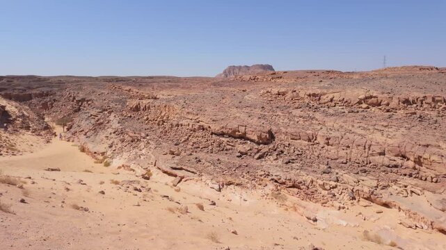 Scenic canyon landscape in the desert of South Sinai, Egypt