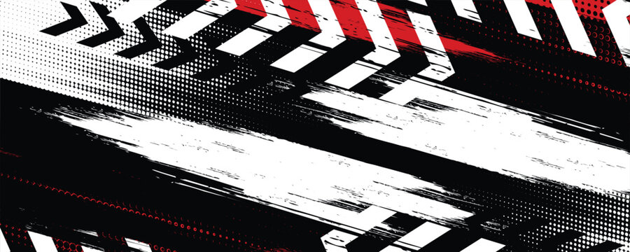 Exclusive red and black color combination sport racing car livery design, for universal medium eps10 vector ready to print.