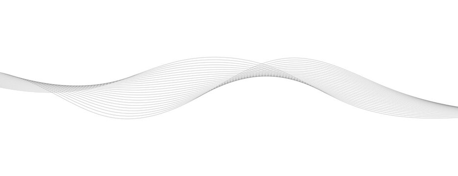 Elegant Abstract Wavy Lines on White Background