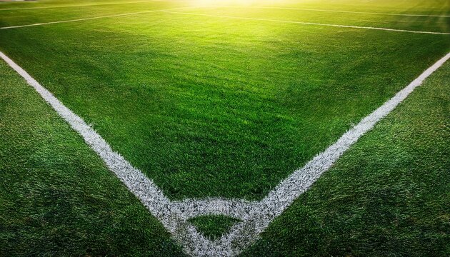 soccer field texture panoramic background synthetic grass football pitch empty wide banner with copy space for design