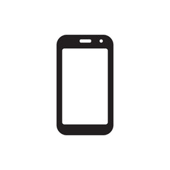 Elegant black outline of a smartphone with a blank screen, ideal for representing mobile technology and apps.