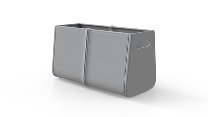 Leather Basket 3D Rendering 