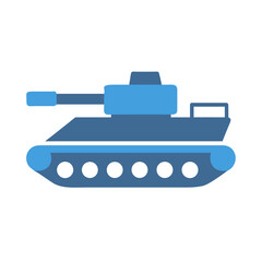Obraz premium A stylized vector illustration of a military tank on a solid black background