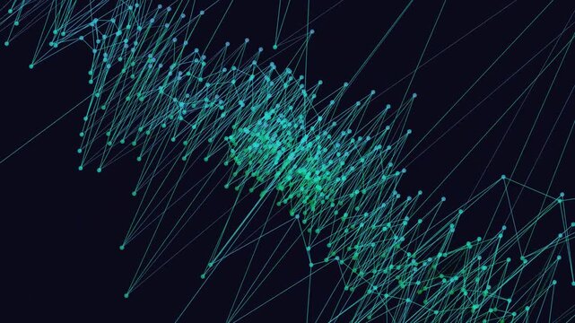 Digital Network Connections and Data Flow.