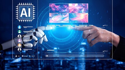 AI platform generating art images with dynamic interface. AI-generated content appears in image...