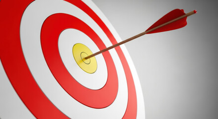 Direct Hit An Arrow Piercing the Center of a Target, Symbolizing Focused Strategy, Accurate Execution, and the Triumph of Achieving a Specific Objective with Precision