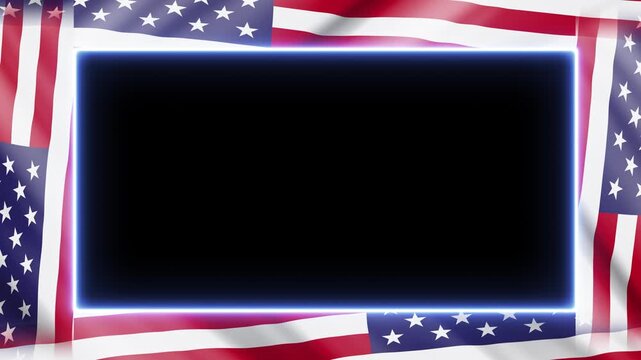 Vertical American flag animation with copy space, perfect patriotic template for Independence Day and 4th of July events, Memorial Day announcements and national holiday stories