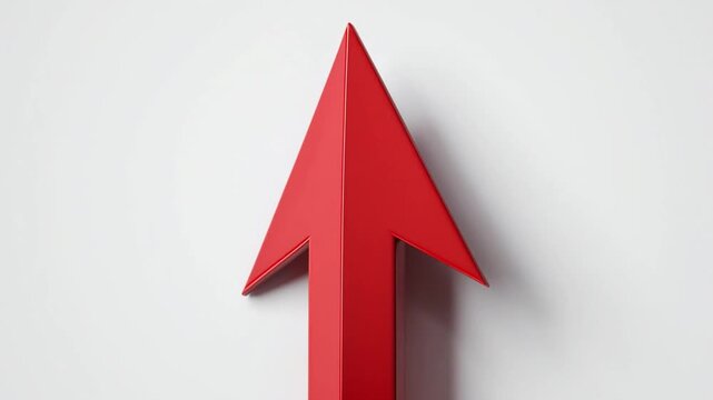 Red Arrow Pointing Upward Direction.