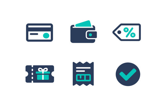 Numbers vector discount simple generation image code clean payment document order icon