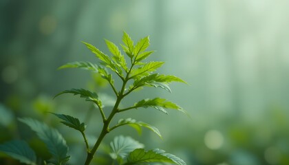 Obraz premium Young Green Seedlings in Natural Growth