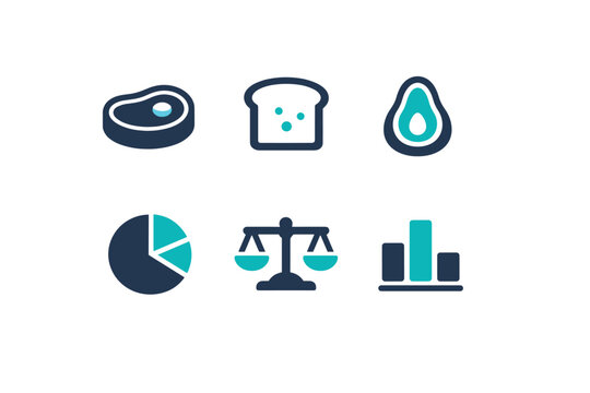 Carbs vector meal protein numbers bread image no icon generation slice simple