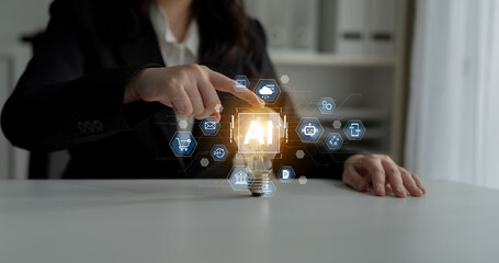 Hexagonal AI ecosystem connects cloud, fintech, commerce and communication services, highlighting secure integration, analytics and automated workflows for digital enterprises. Corpus