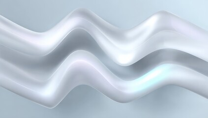 Light creates wavy shapes on a smooth surface. The patterns show depth and movement. This is found in a modern setting, likely in a building or office design