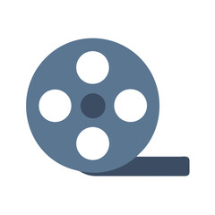 Obraz premium Film reel graphic illustration on black background, cinematic concept of movie production