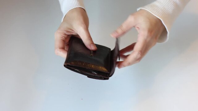 Financial Struggle: Shaking an Empty Wallet