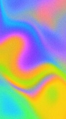 Colorful Iridescent Wave Pattern in Pastel Neon for 80s, Y2K Aesthetic