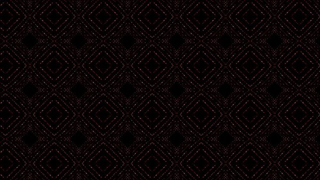 A brilliant red diamond pattern shimmers against a dark background. Geometric animated background.