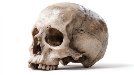 Human skull, side profile