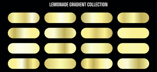 Golden gradient buttons collection, shiny metallic oval shapes, for website or app UI, buttons for mockup, overlay effect, Isolated on transparent background, png